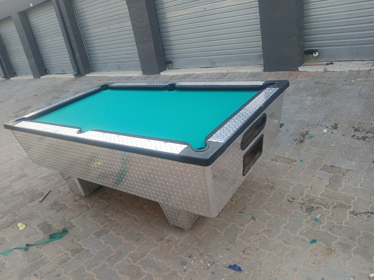 Coin operated pool table