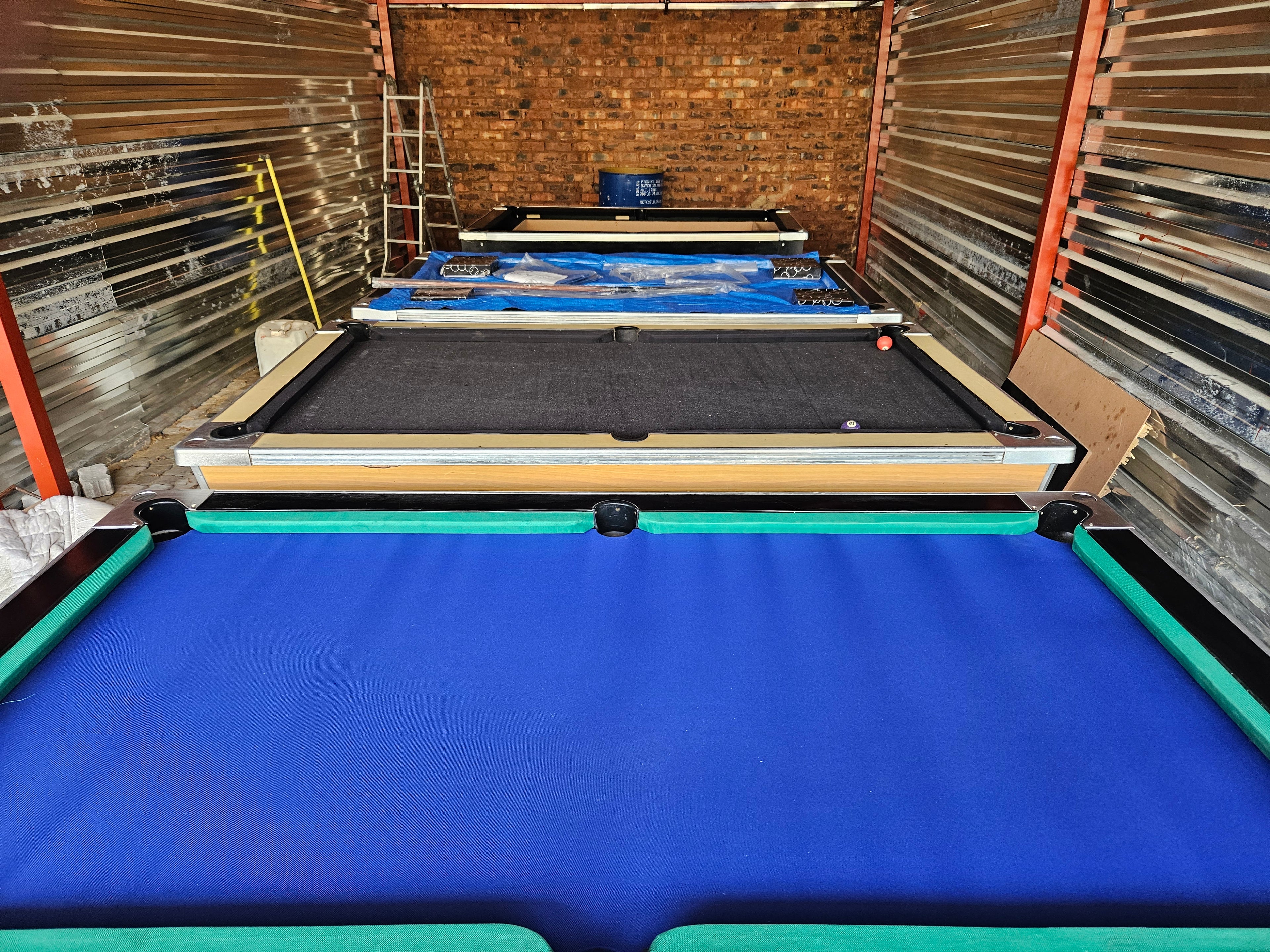 Refurbished coin operated pool table