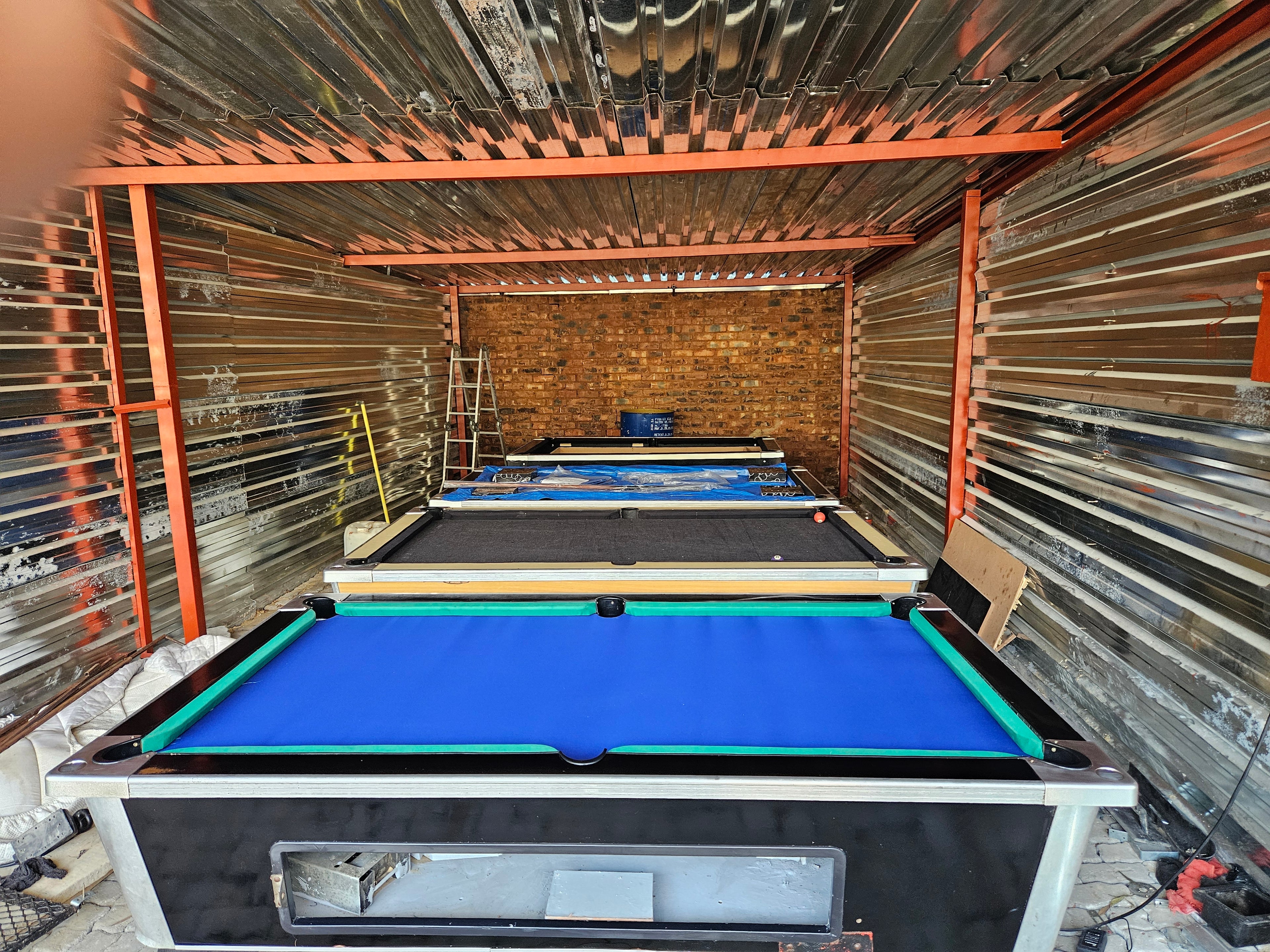 Refurbished coin operated pool table